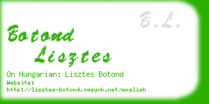 botond lisztes business card